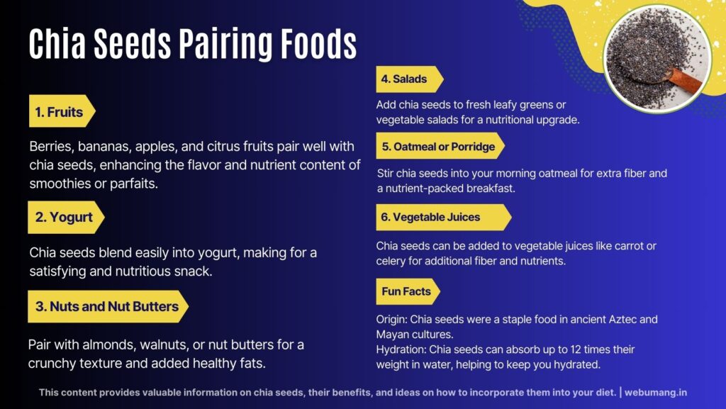 Chia Seeds Pairing foods