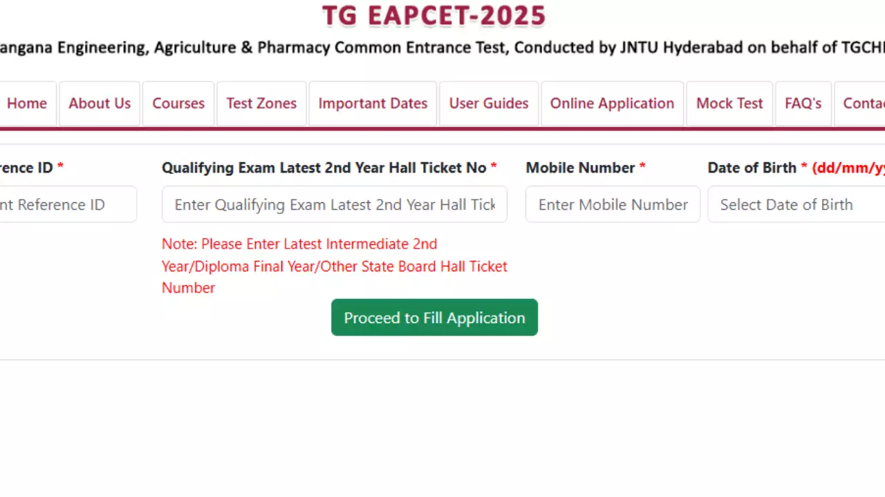 TS EAMCET 2025 registration begins at eapcet.tgche.ac.in, check direct link to apply for TG EAPCET 2025 here